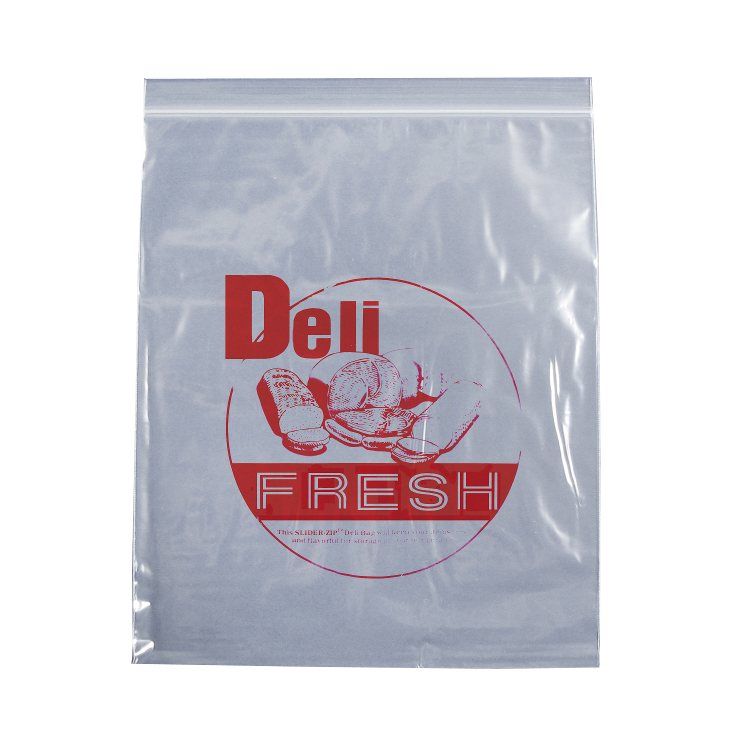Promotional Plastic Deli Saddle Bag with Seal Top W06